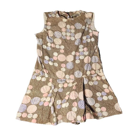 Pants - Vtg Handmade Romper Short  Sleeveless Zip Back Bubble Gum Dots Wide Leg 70s